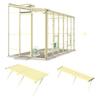 Lean-To 6ft5 x 12ft8 Ivory *Ultimate Package*